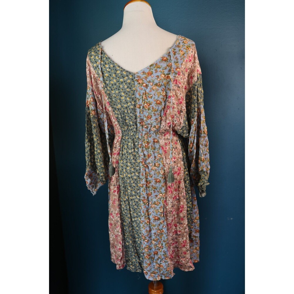 NWT Gigio Floral Colorful Boho Flowy Dress Oversized Cottagecore Peasant Prairie - Picture 5 of 11
